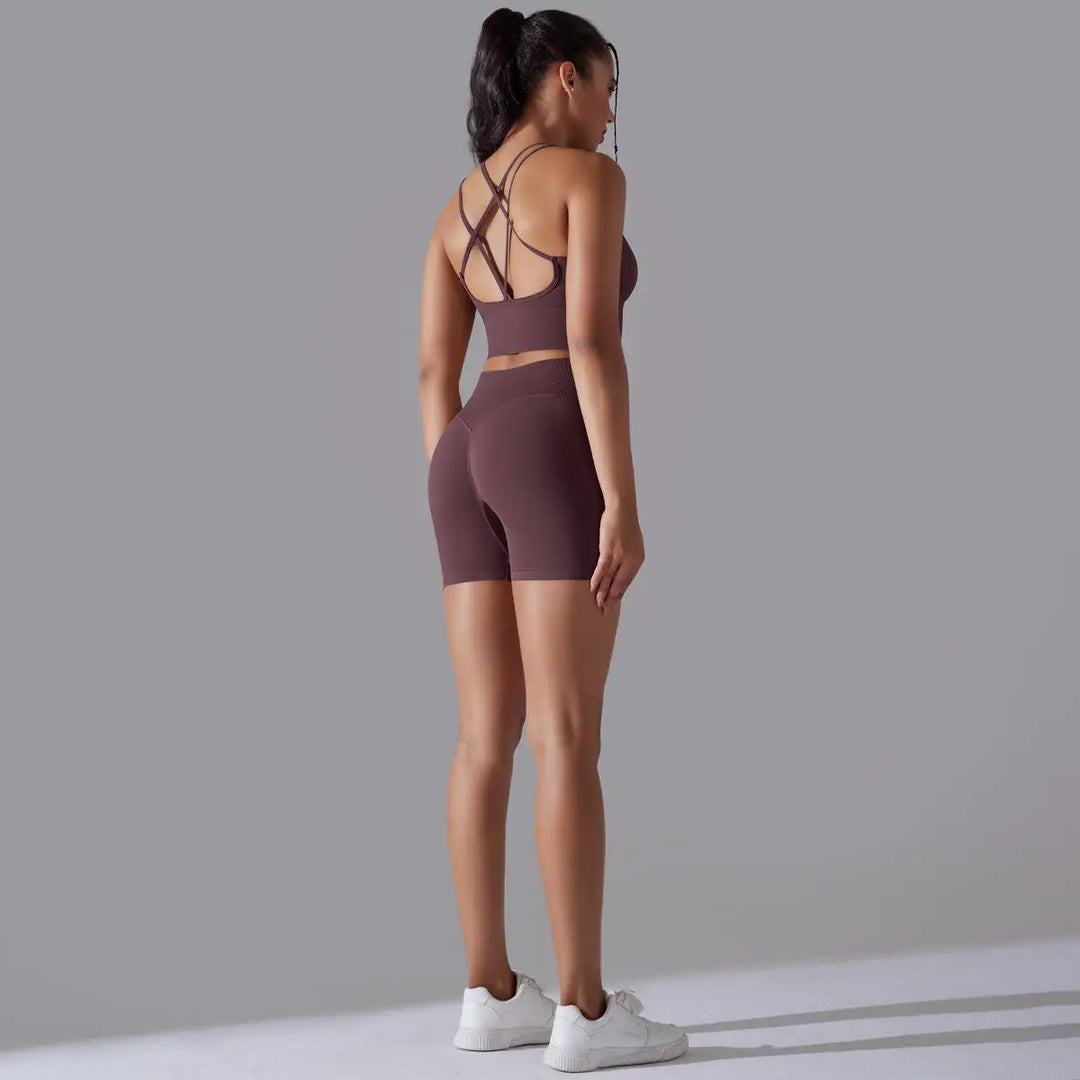 TheGymWear™ Women’s High-Waist Gym Shorts Set