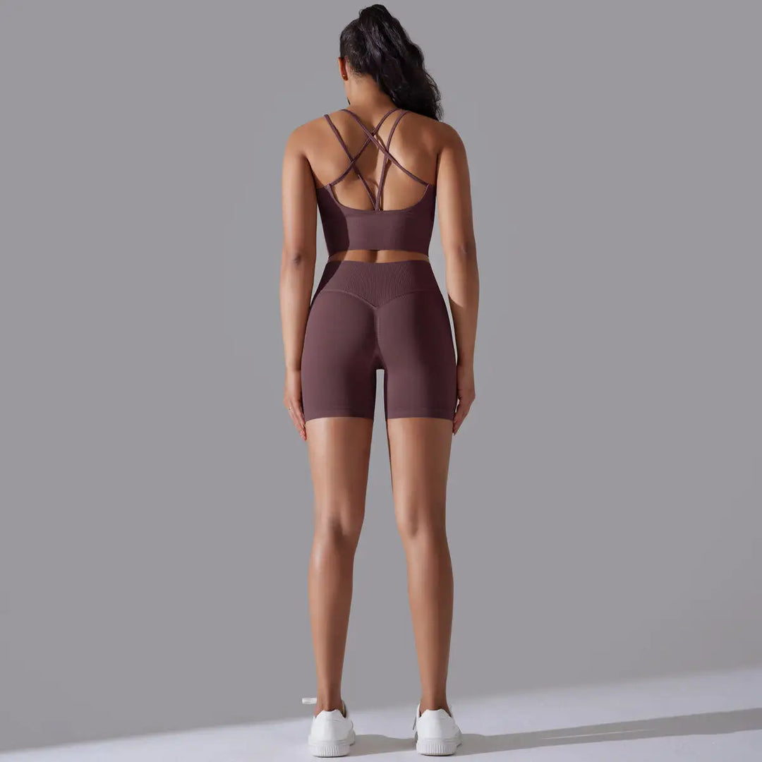 TheGymWear™ Women’s High-Waist Gym Shorts Set