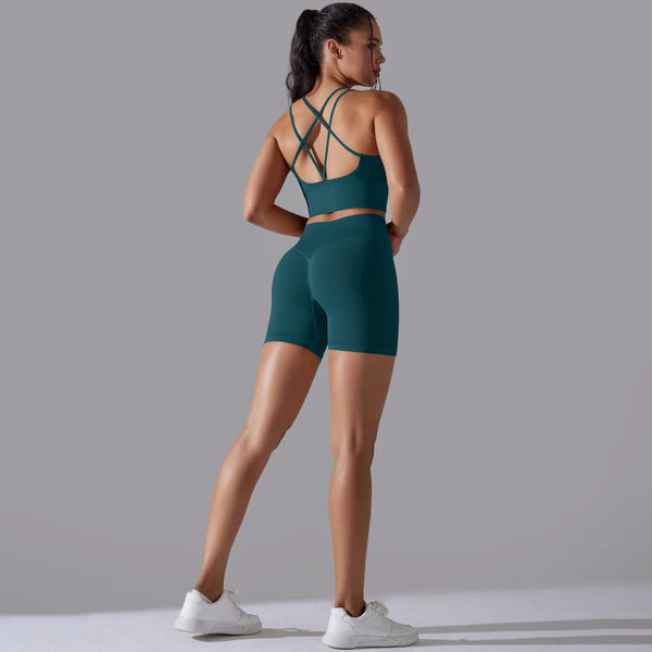 TheGymWear™ Women’s High-Waist Gym Shorts Set
